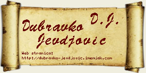 Dubravko Jevđović vizit kartica